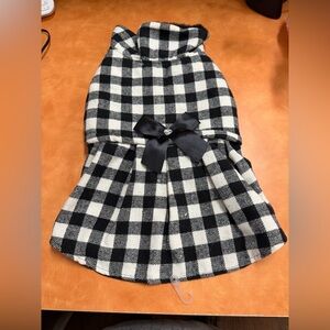 Plaid Dog Dress with Bow